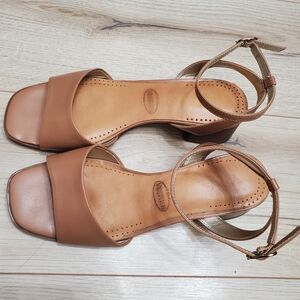 Kelly & Katie Tan Ankle-Strap Block Heel Sandals